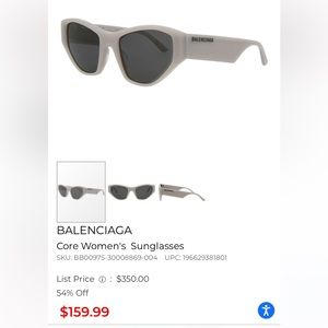 Cool grey balenciaga sunglasses cateye frames